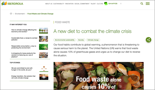 website homepage with garbage